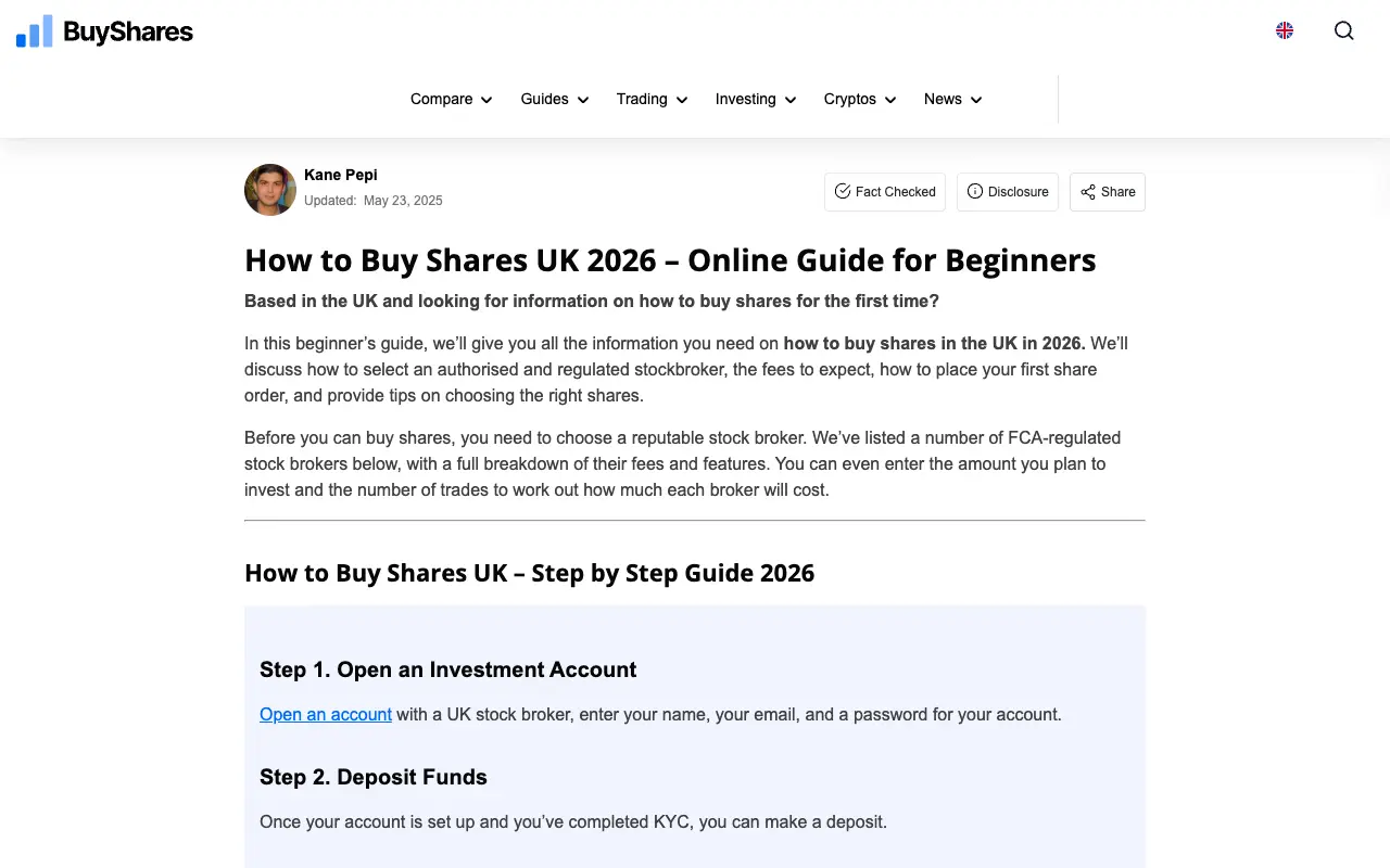 BuyShares — Finance project by Zinetics