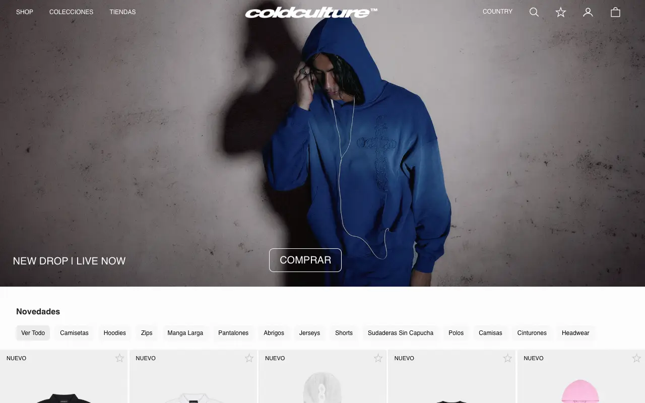 Cold Culture — E-Commerce project by Zinetics