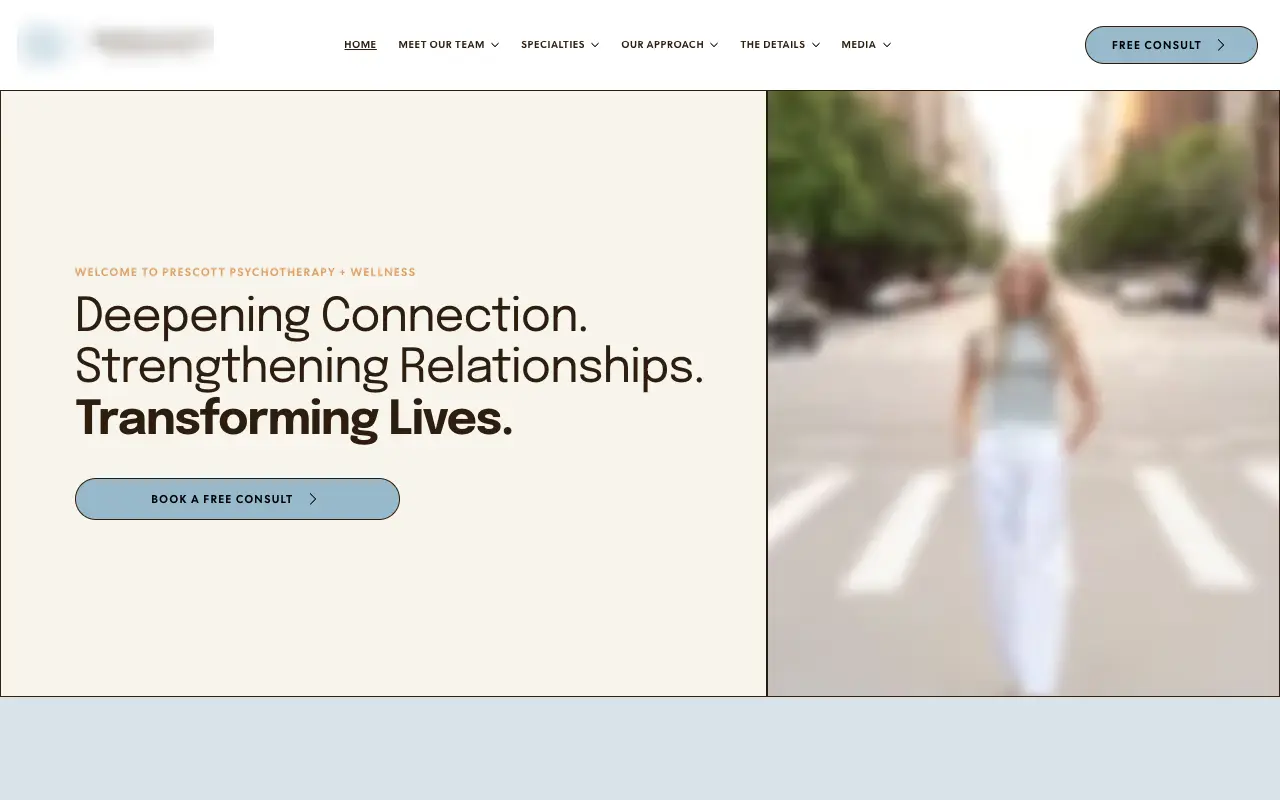 Prescott Psychotherapy + Wellness — Healthcare project by Zinetics