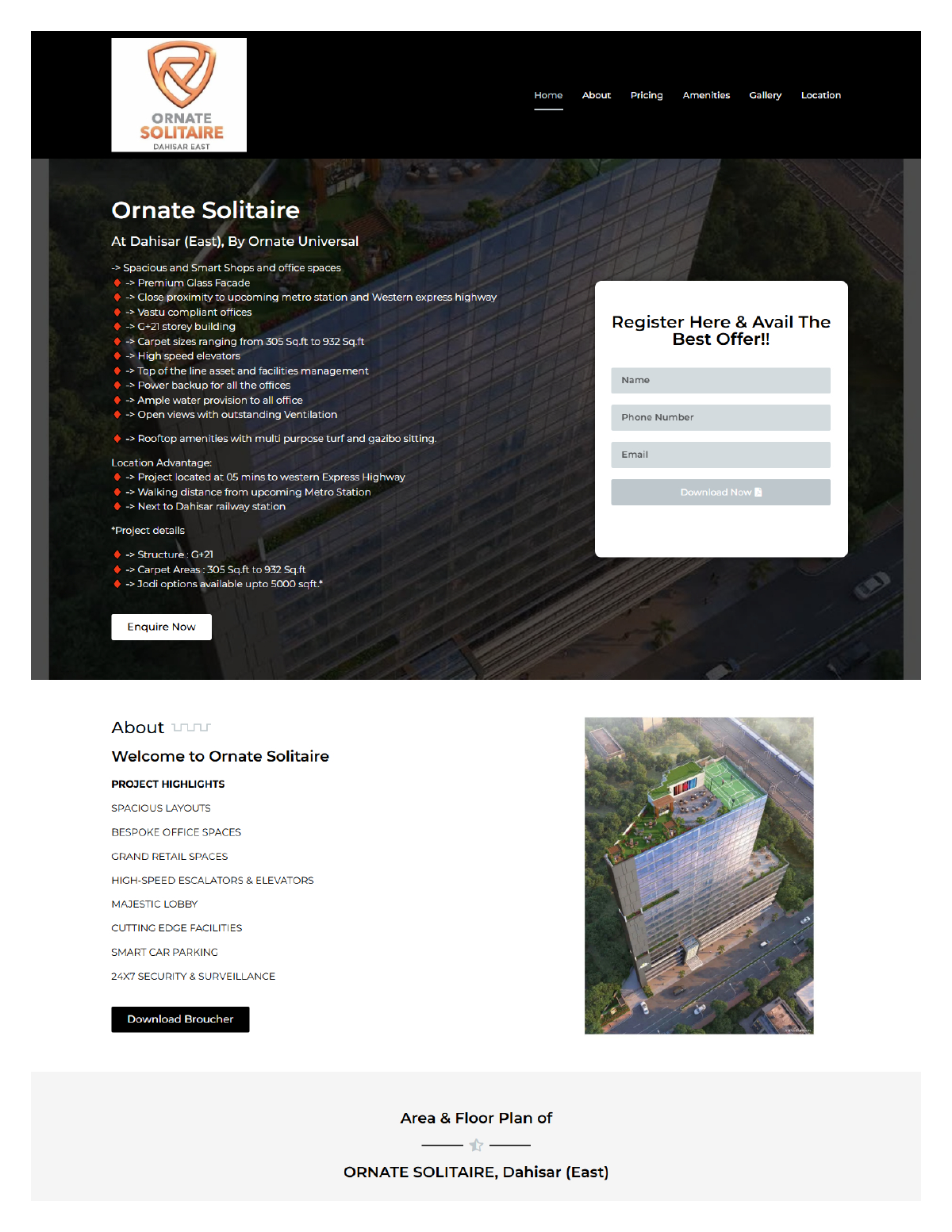 Ornate Solitaire - Commercial Real Estate website by Zinetics